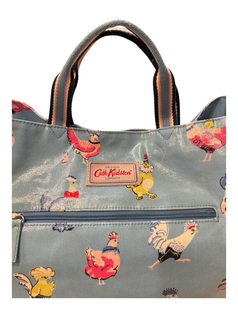 Rare Vtg~ Hen Party by Cath Kidston London Tote with Adjustable Cross-Body Strap - Picture 5 of 15